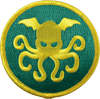 Green patch with yellow Cthulhu (9311B)