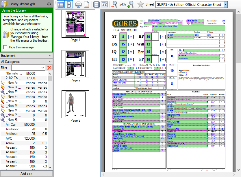 Main Sheet View